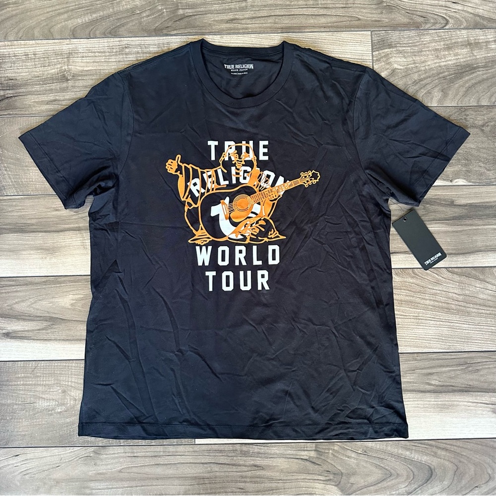 NWT Men’s True Religion World Tour Black Graphic Tee T-shirt